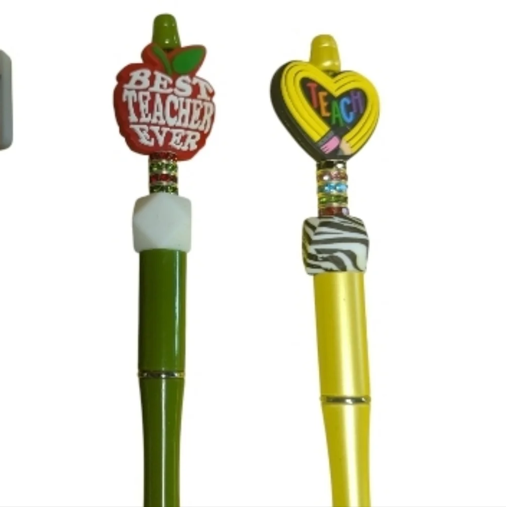 Hand Crafted Pens Inspired For Teachers Leaders Colorful Yellow Functional NEW